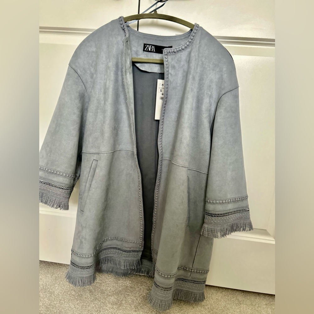 Zara Suede Blazer Small NWT